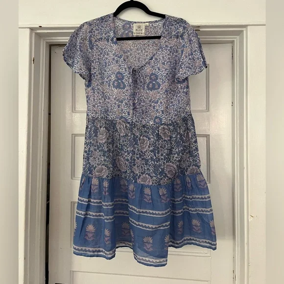 blue dress for baby girl Casual Chic Floral Dress Navy Blue S